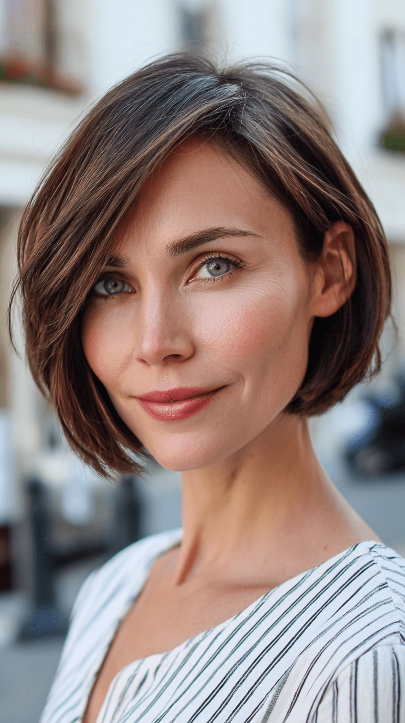 Stylish Textured Bob with Subtle Face-Framing Layers