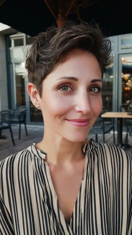 Stylish Textured Pixie with Soft Volume
