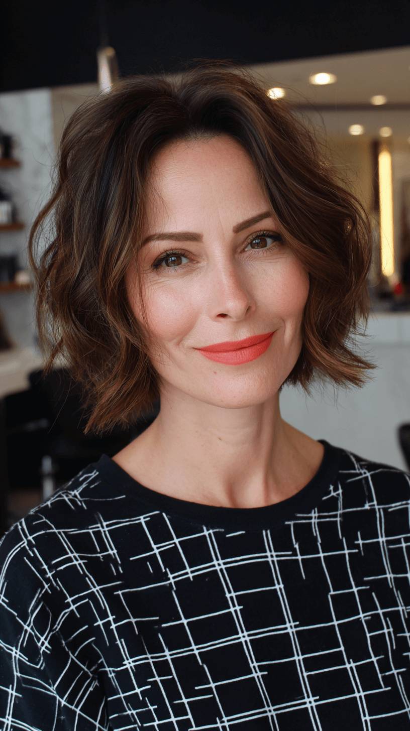 Textured Bob with Effortless Waves