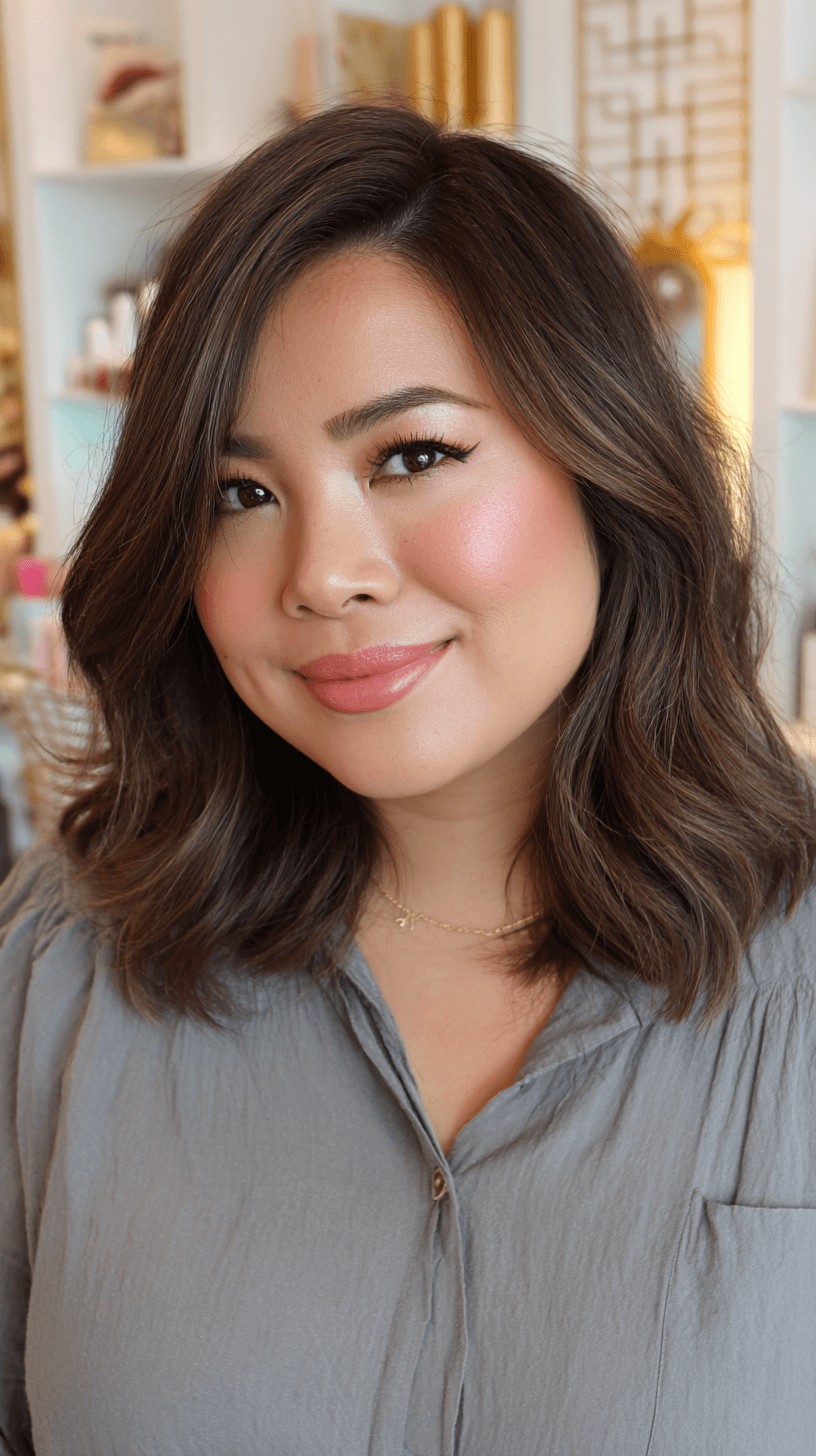 Textured Mid-Length Cut with Soft Waves