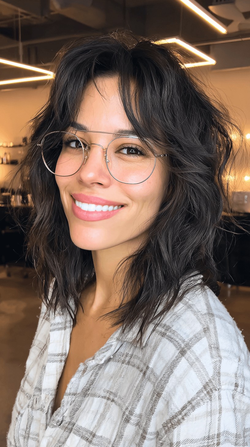 Textured Shag with Soft Face-Framing Layers