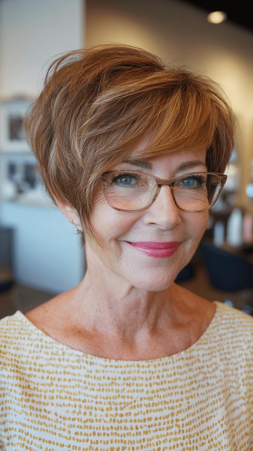 Textured Short Bob with Subtle Highlights