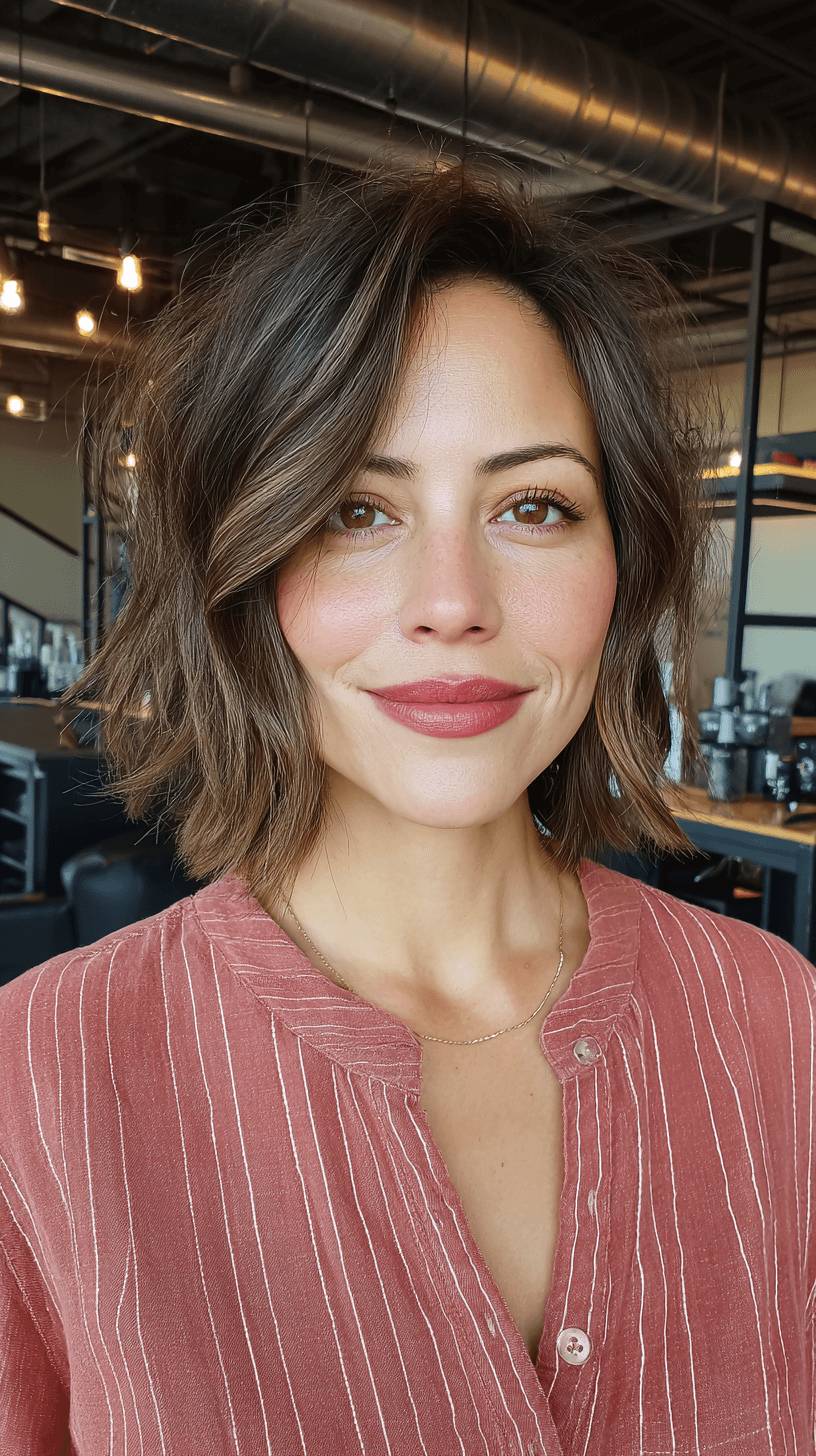 Textured Wavy Bob with Soft Movement