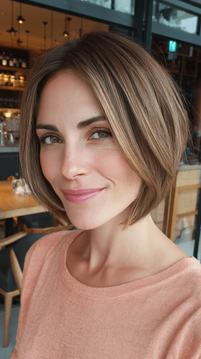Textured Wavy Bob with Subtle Highlights
