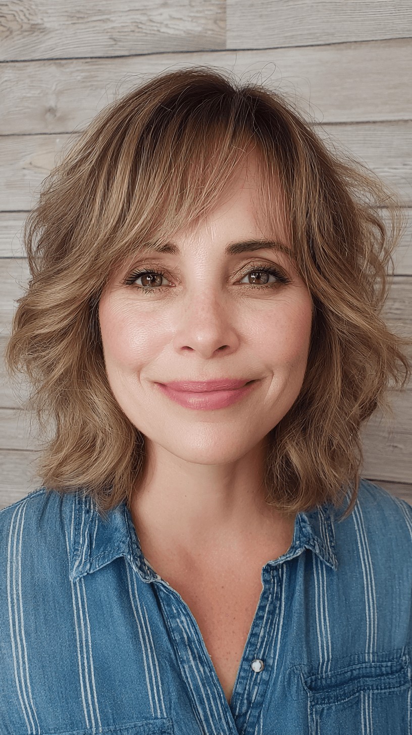 Textured Shoulder-Length Cut with Soft Face-Framing Layers