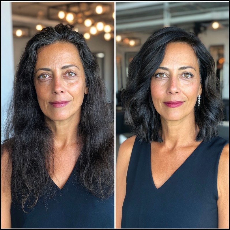 Chic Textured Bob with Soft Waves