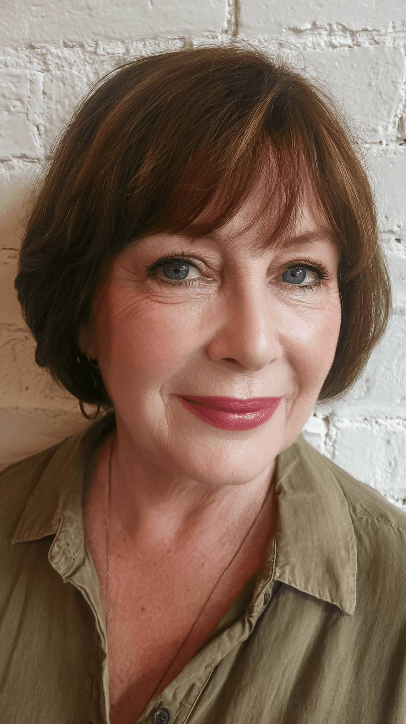 Chic Textured Bob with Soft Bangs