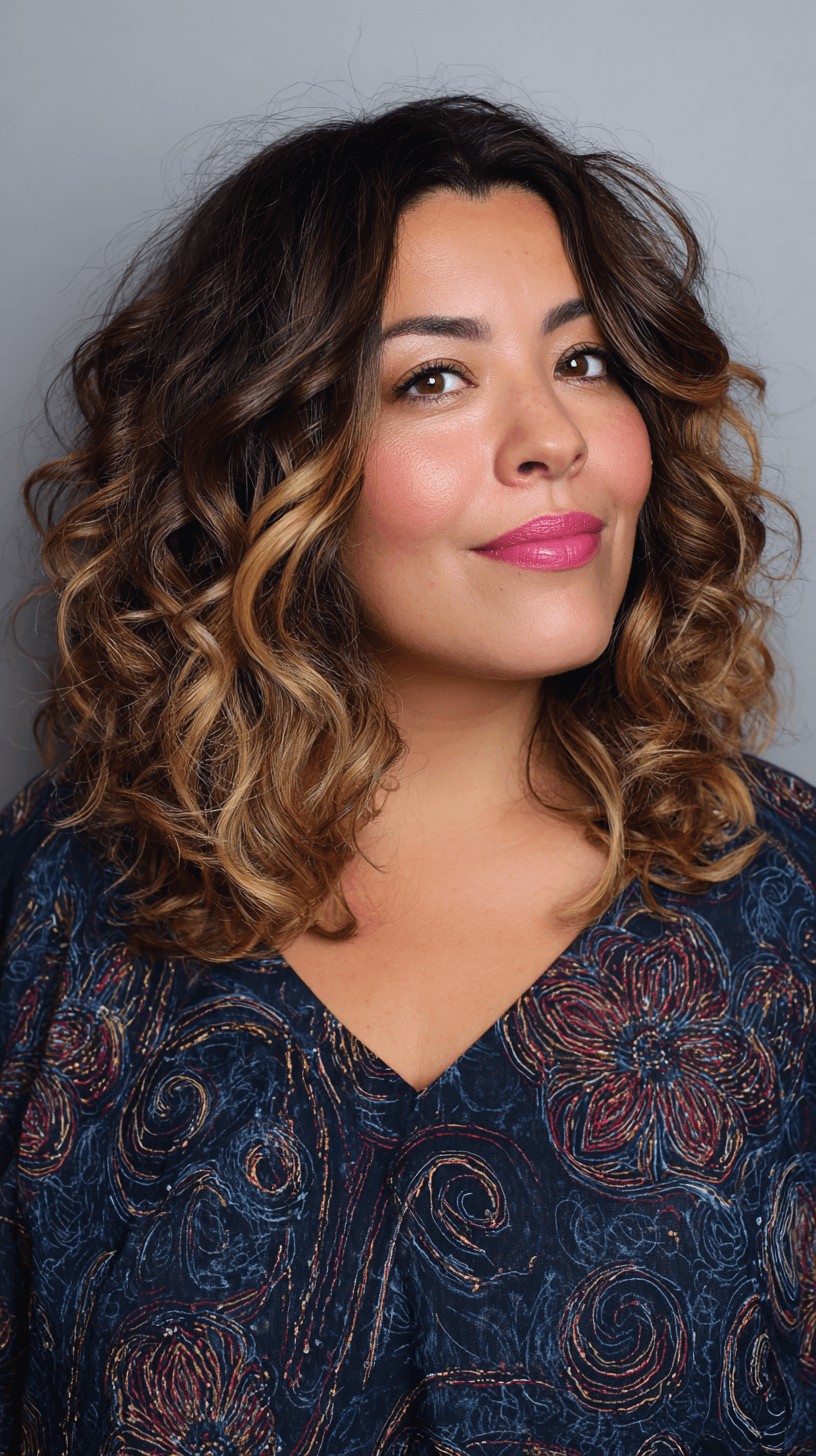 Bold Curly Shoulder-Length Cut with Face-Framing Layers