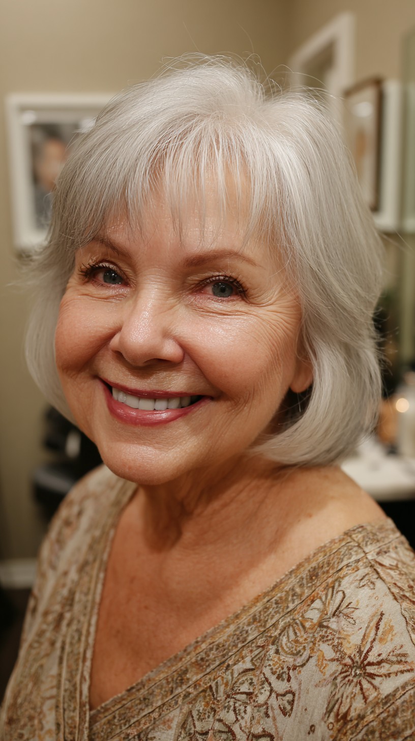 Charming Soft Bob with Gentle Fringe