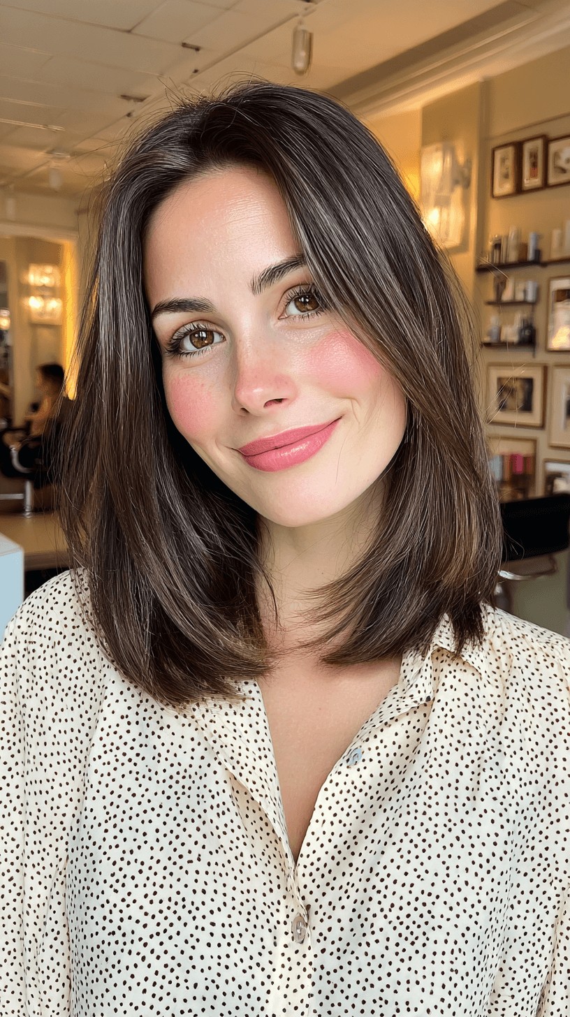 Chic Mid-Length Blunt Cut with Subtle Layers