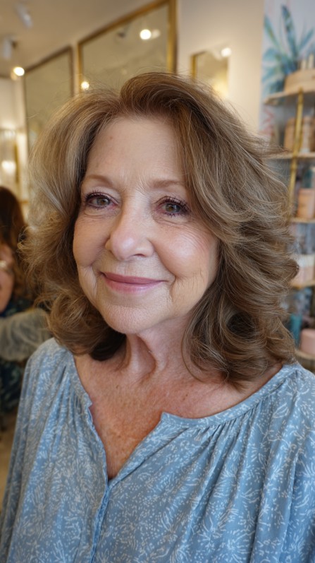 Chic Mid-Length Layered Cut with Soft Volume