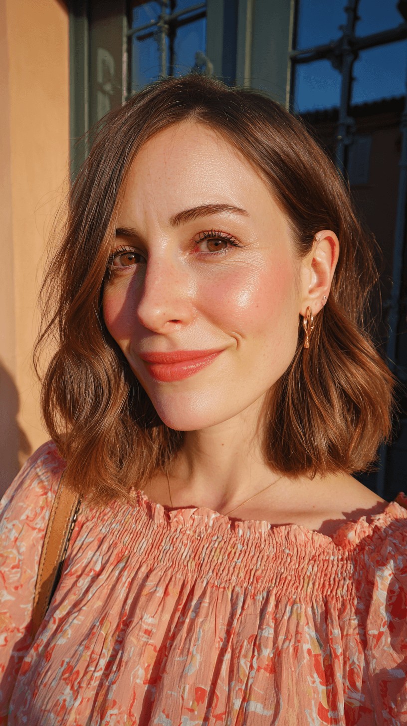 Chic Mid-Length Soft Waves with Subtle Texture