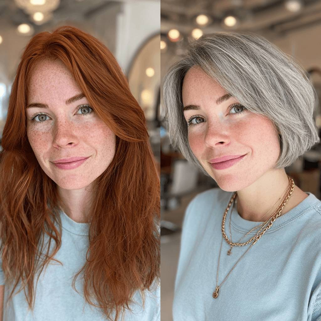 Chic Silver Bob with Soft Edges