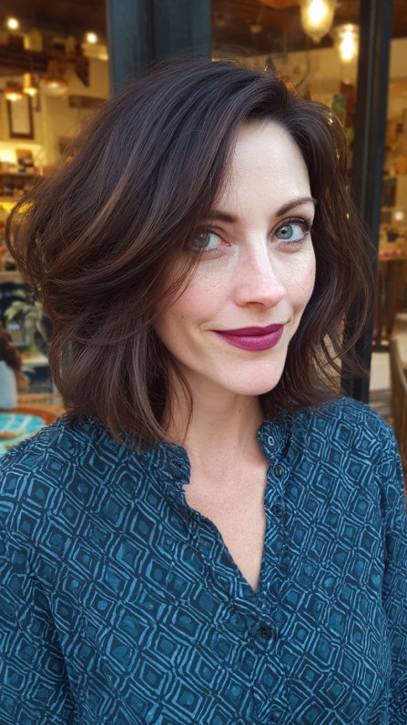 Chic Textured Bob with Lush Volume