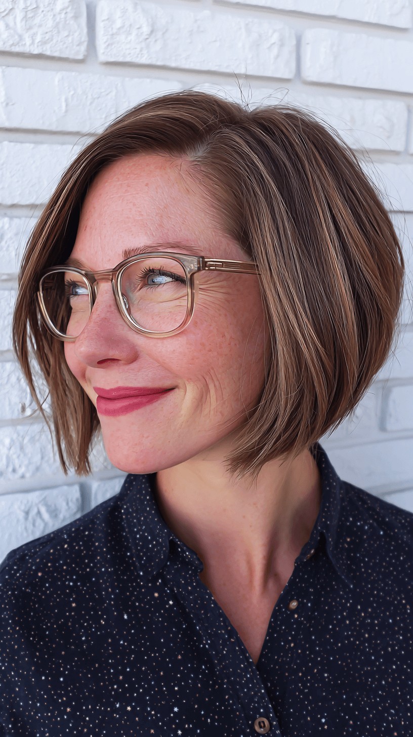 Chic Textured Bob with Subtle Warm Undertones