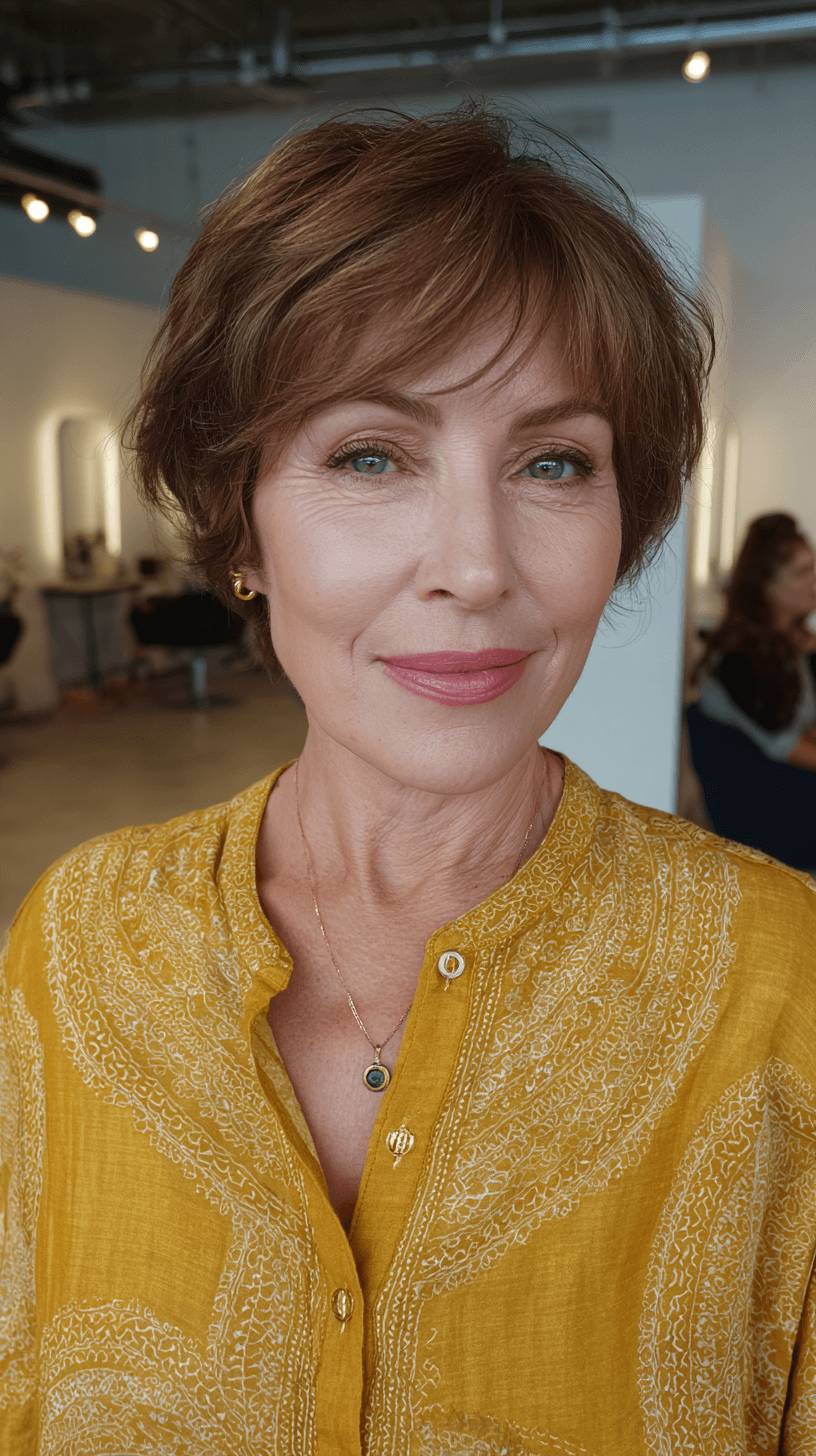 Chic Textured Crop with Soft Bangs