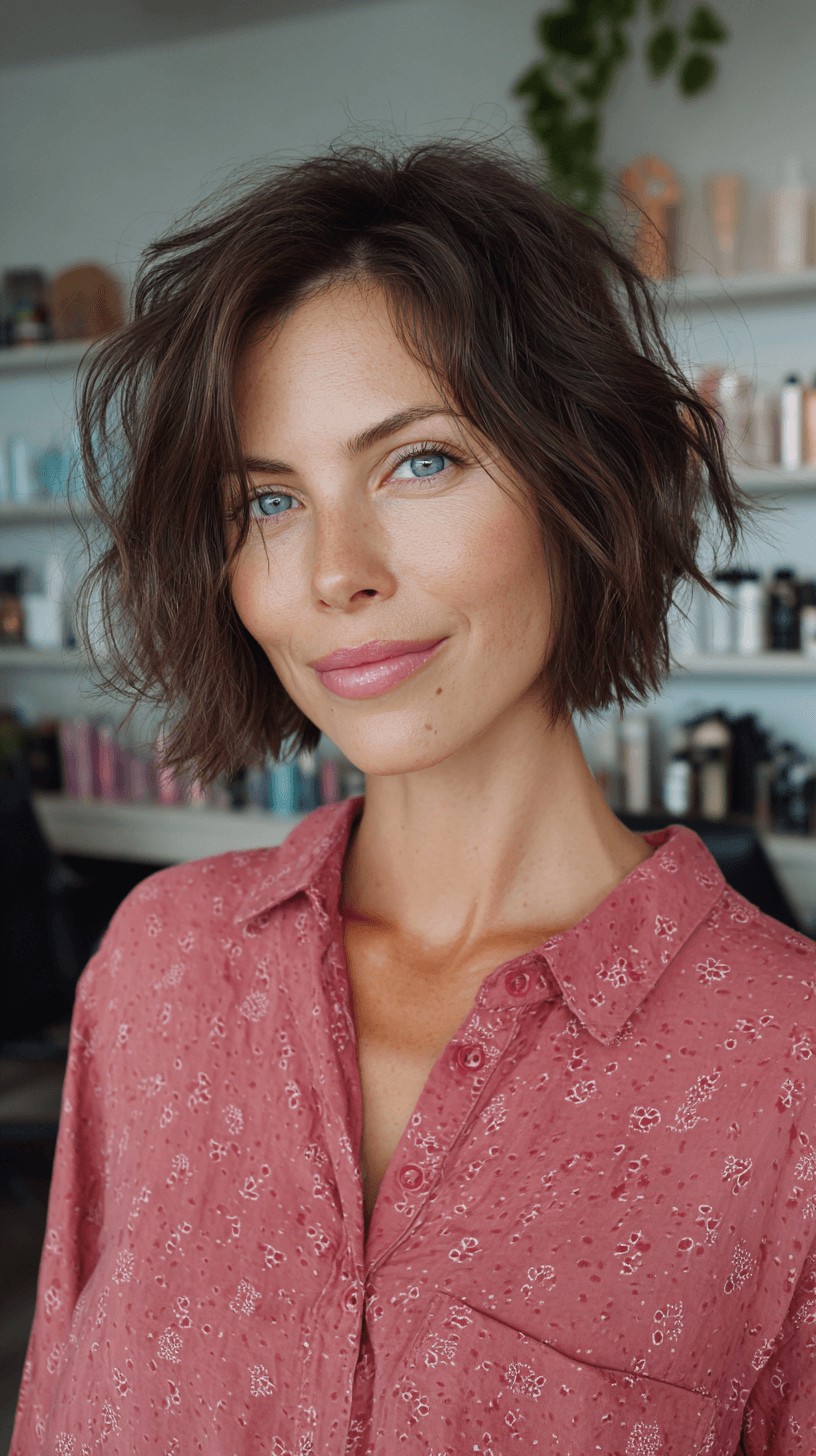 Chic Textured French Bob with Soft Movement