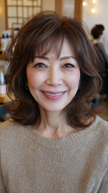 Chic Textured Mid-Length Cut with Soft Volume