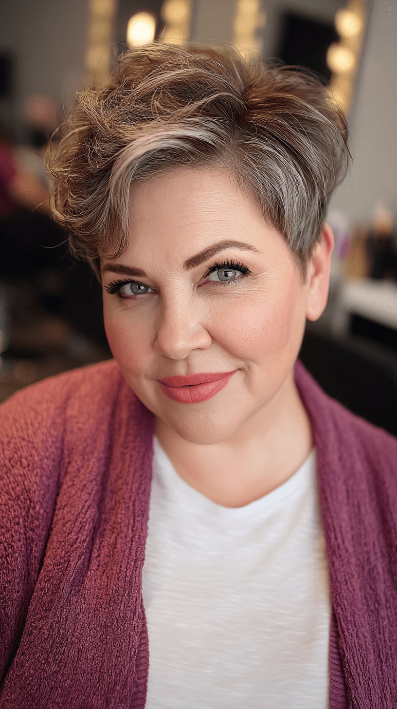 Chic Textured Pixie Cut with Subtle Highlights