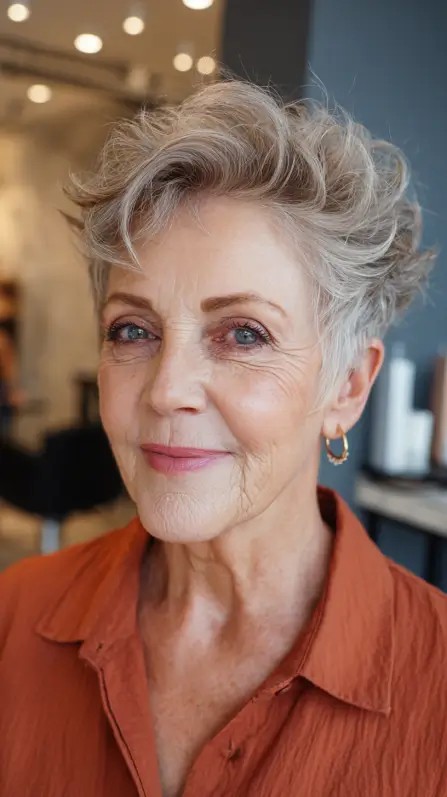 Chic Textured Pixie with Soft Waves