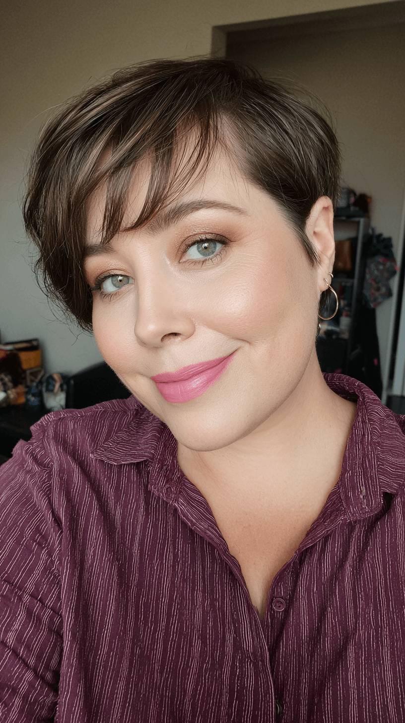 Chic Textured Short Bob with Soft Bangs