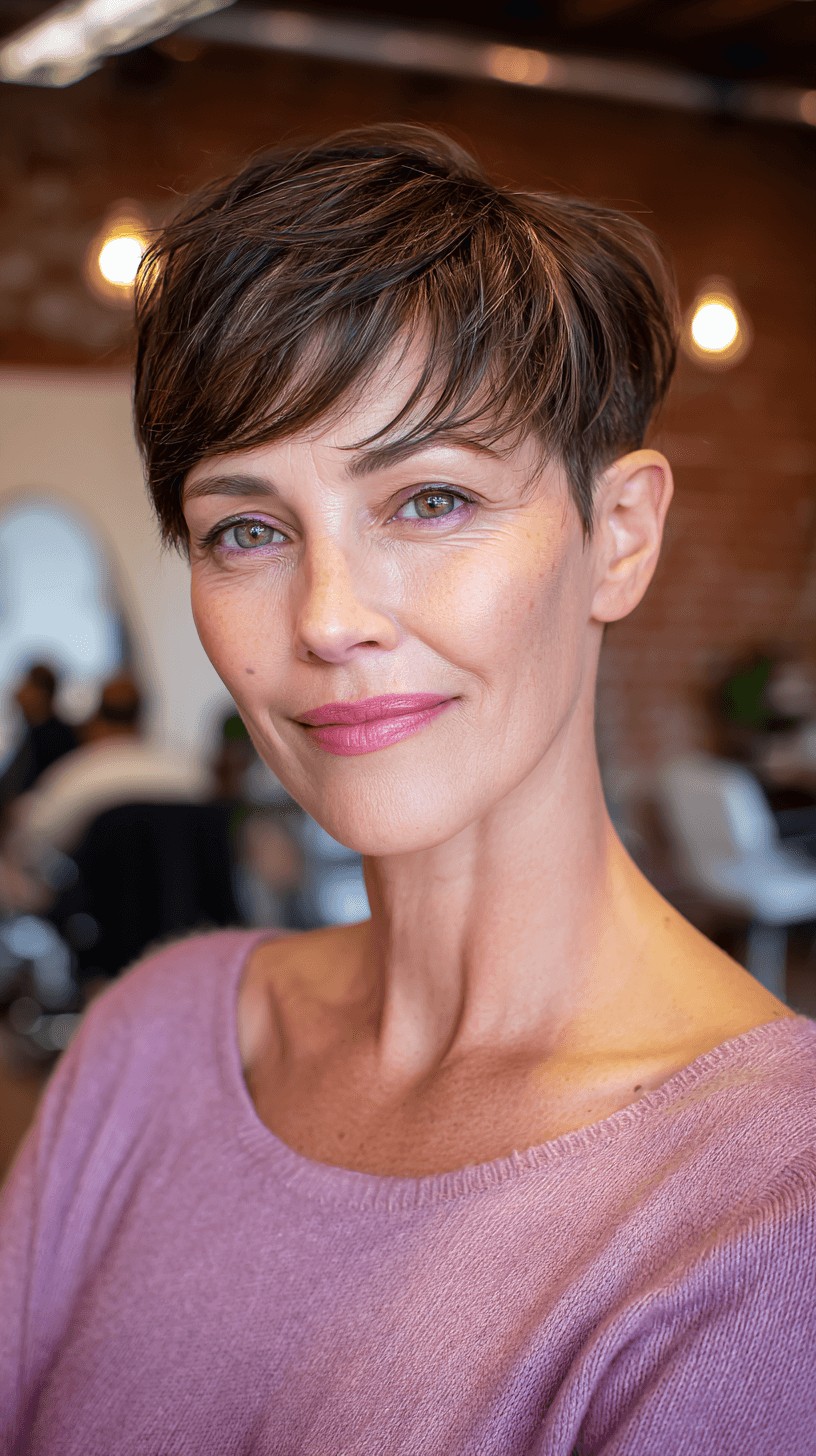 Chic Textured Short Crop with Subtle Layers