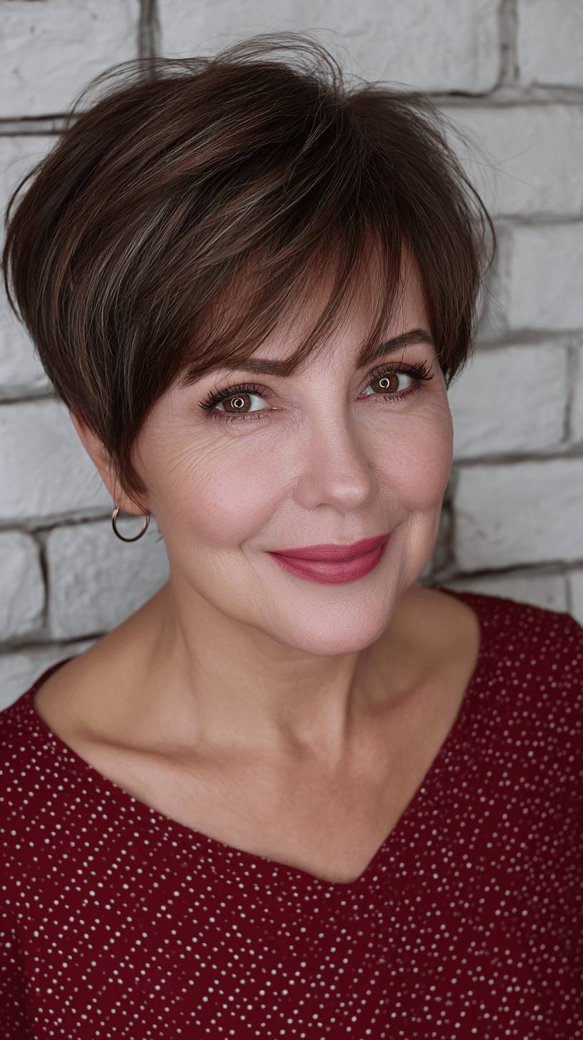 Chic Textured Short Pixie with Soft Bangs