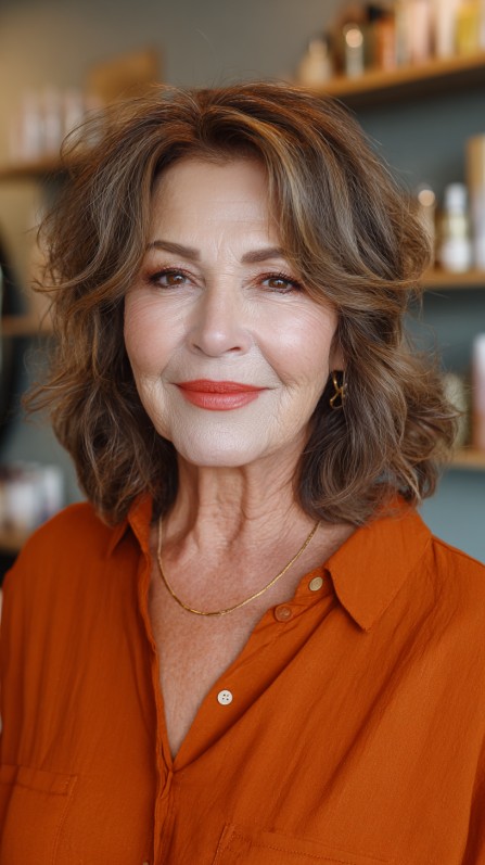 Chic Textured Shoulder-Length Cut with Soft Waves