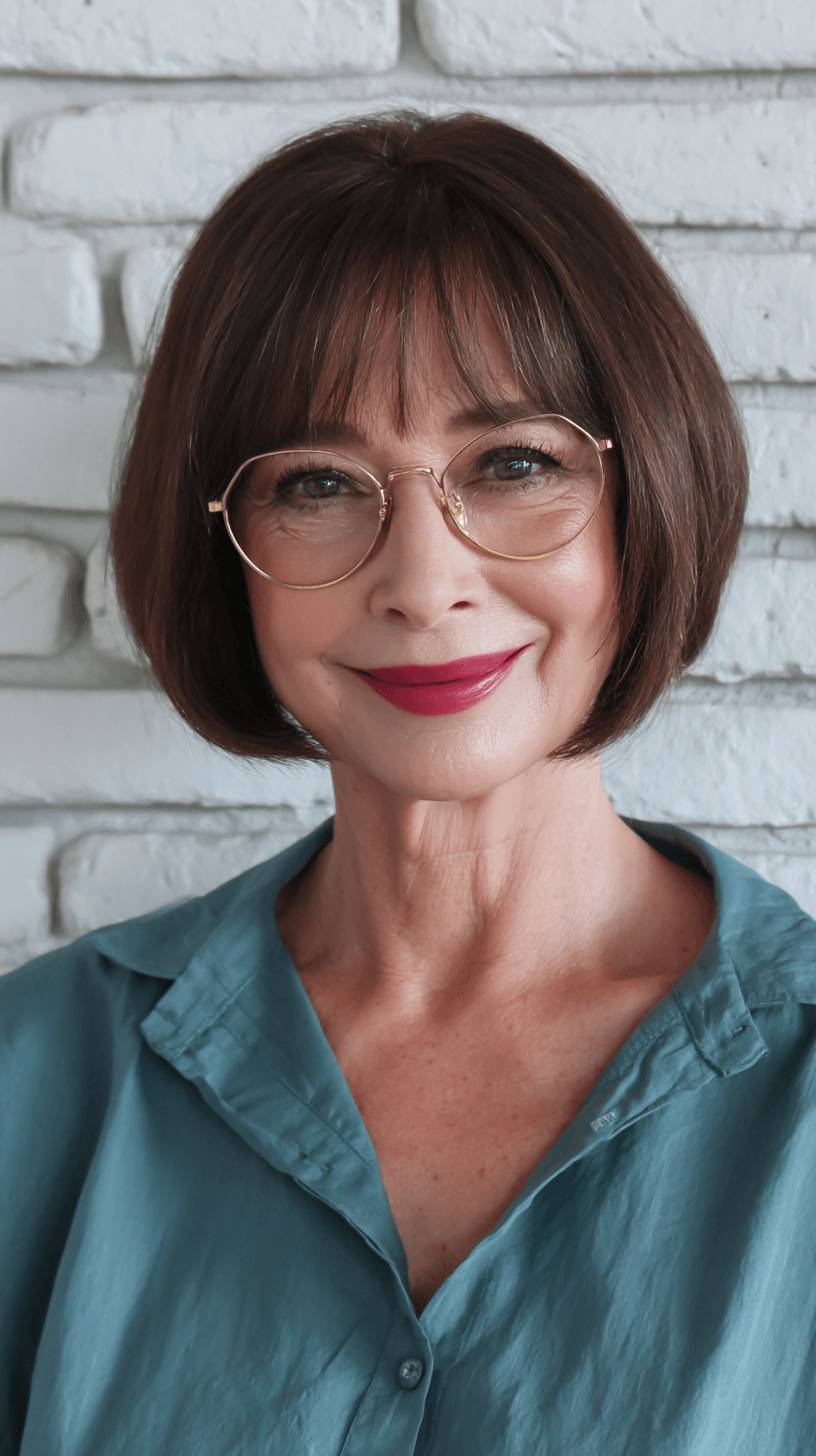 Classic Blunt Bob with Soft Bangs