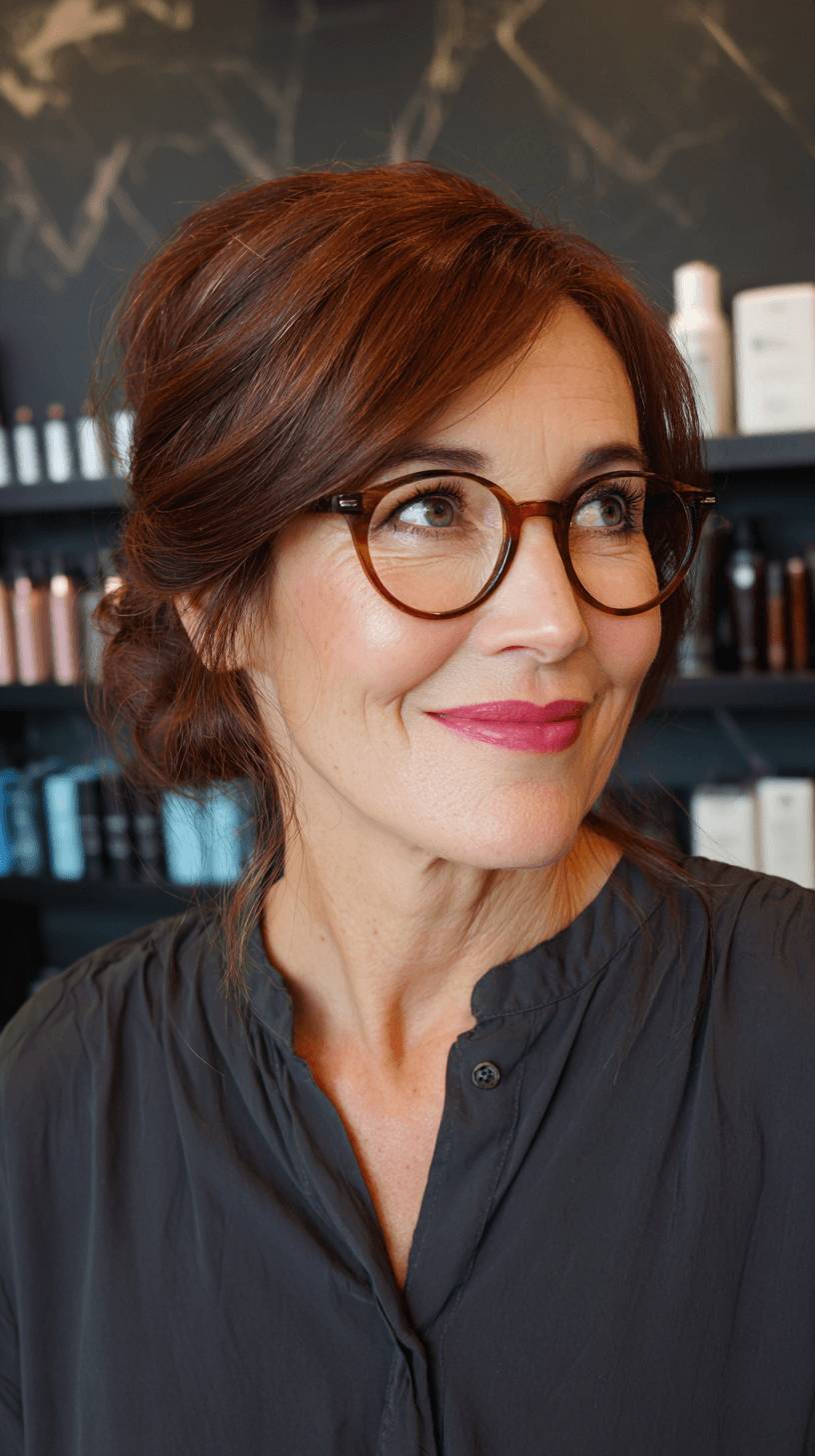 Elegant Low Chignon with Soft Face-Framing Strands