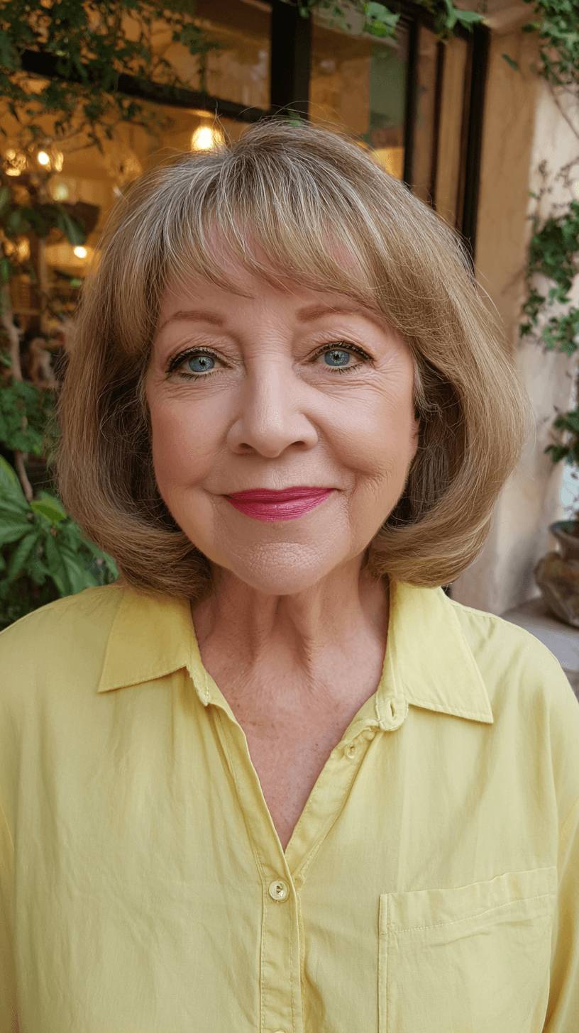 Elegant Soft Bob with Subtle Bangs