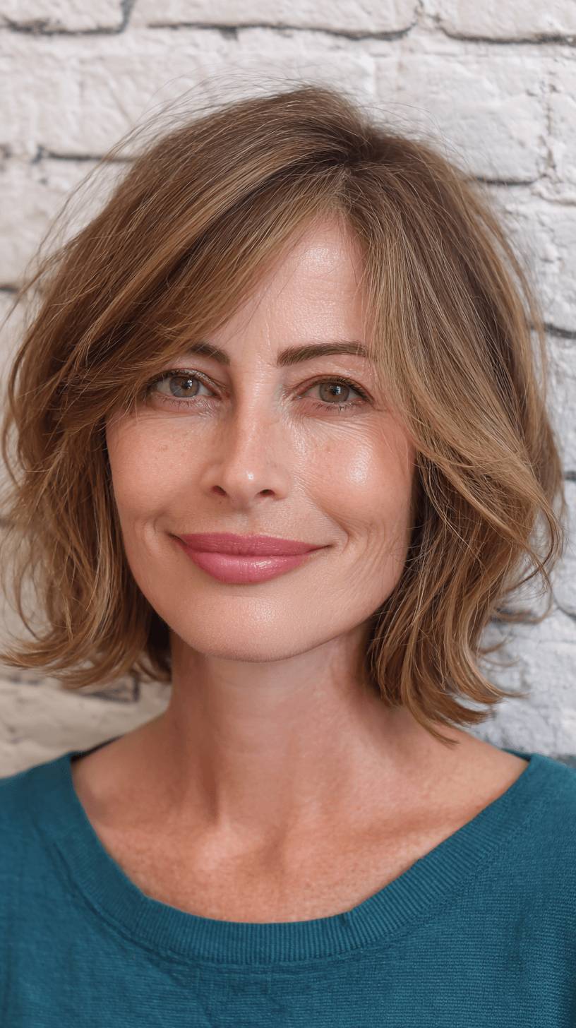 Modern Shaggy Bob with Soft Face-Framing Layers