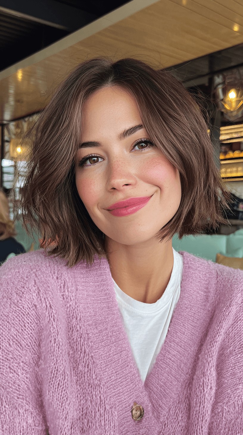Modern Textured French Bob with Soft Volume