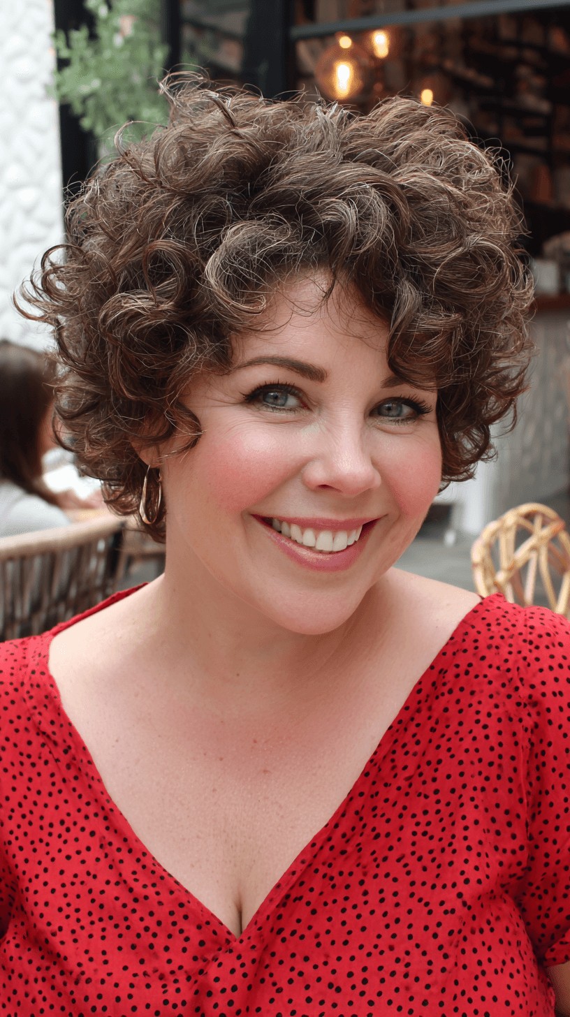 Playful Curly Short Cut with Volume