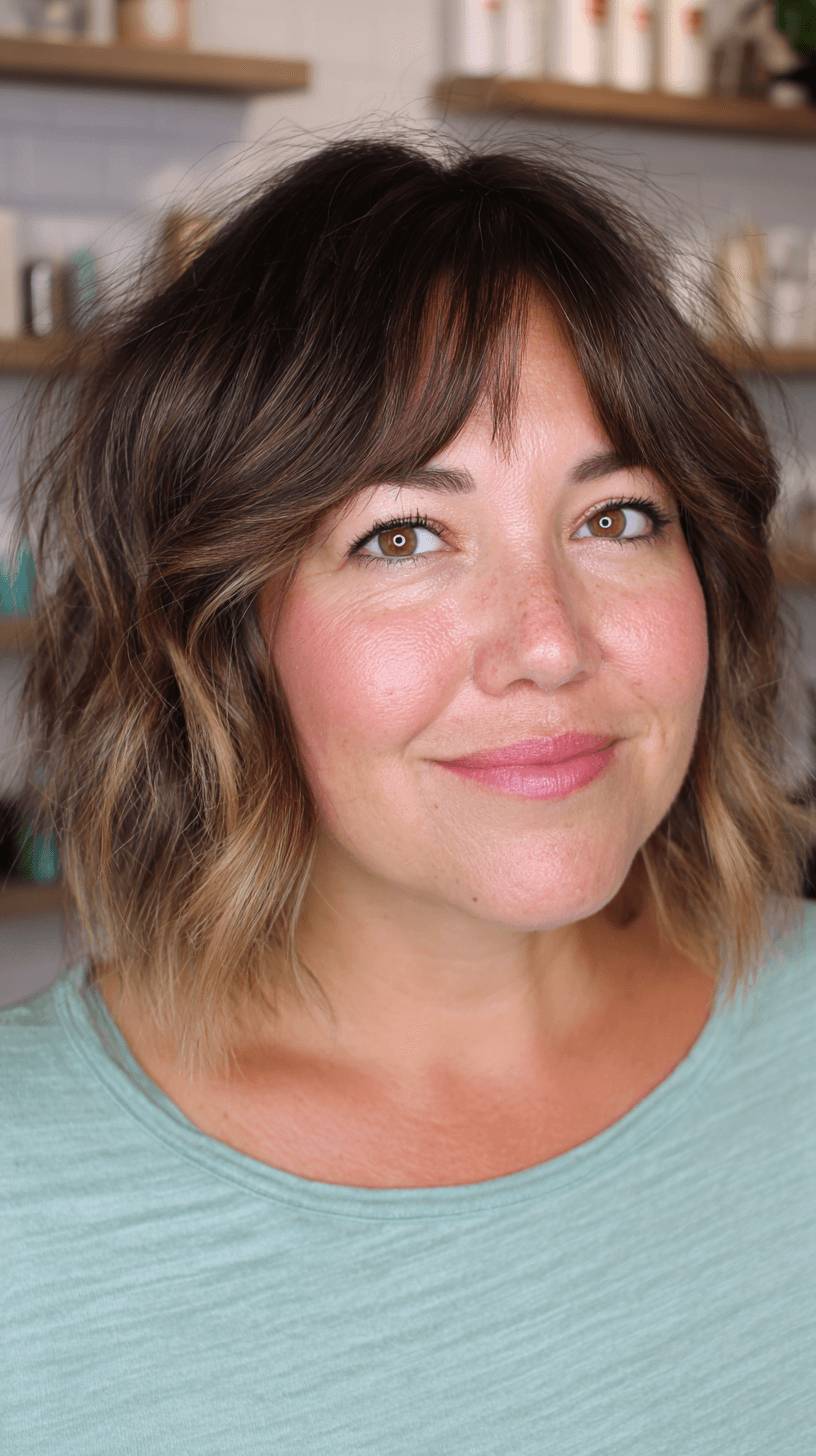 Playful Shaggy Bob with Face-Framing Layers