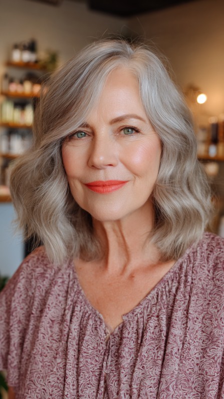 Softly Defined Wavy Layered Cut