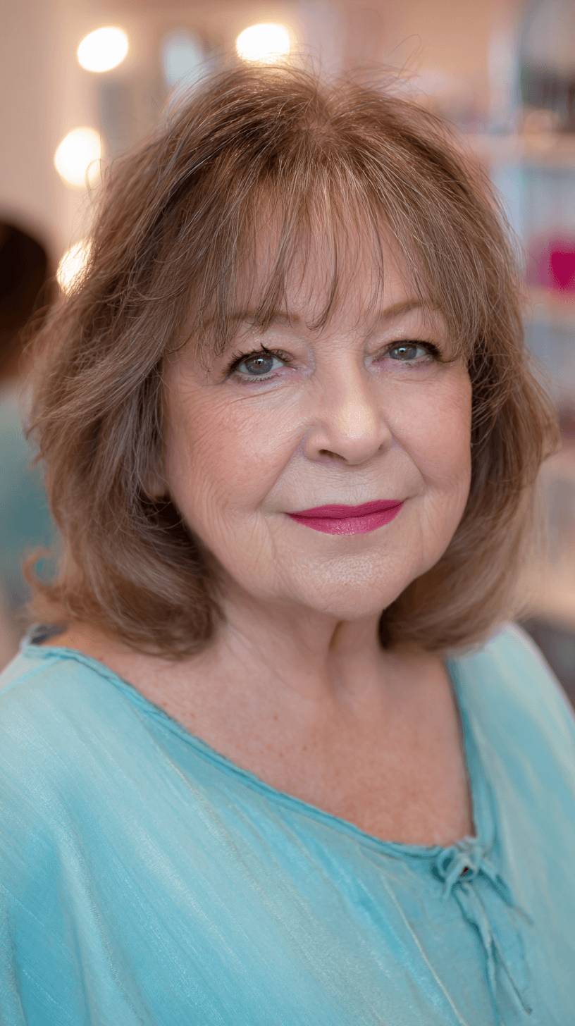 Softly Flipped Layered Cut with Gentle Bangs