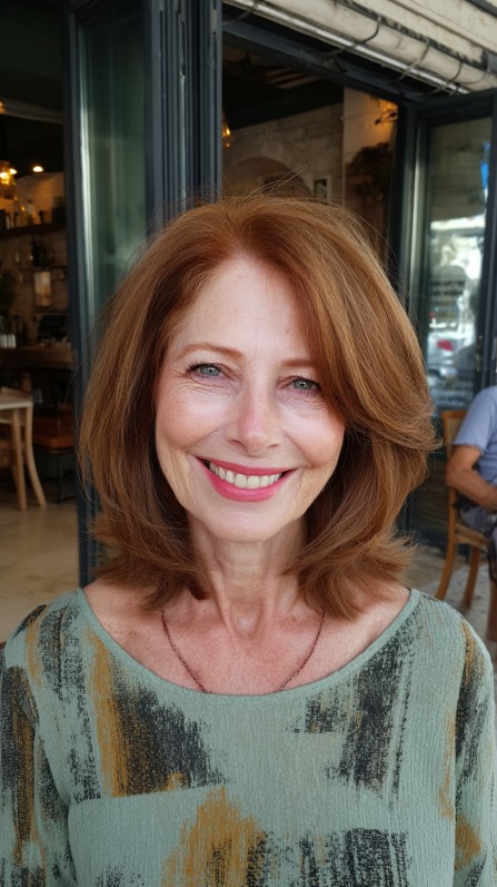 Softly Layered Copper Cut with Gentle Volume