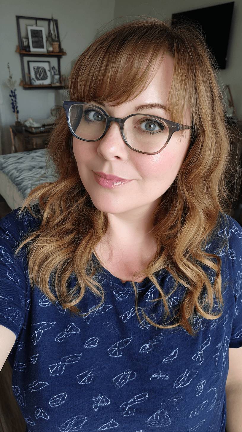 Softly Textured Shoulder-Length Waves with Face-Framing Layers