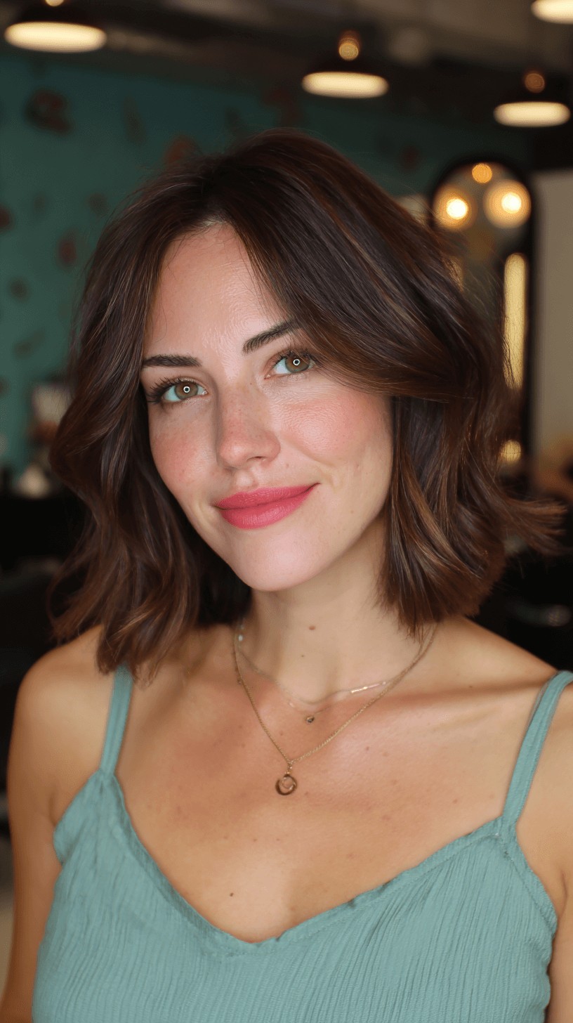 Softly Voluminous French Bob with Natural Movement
