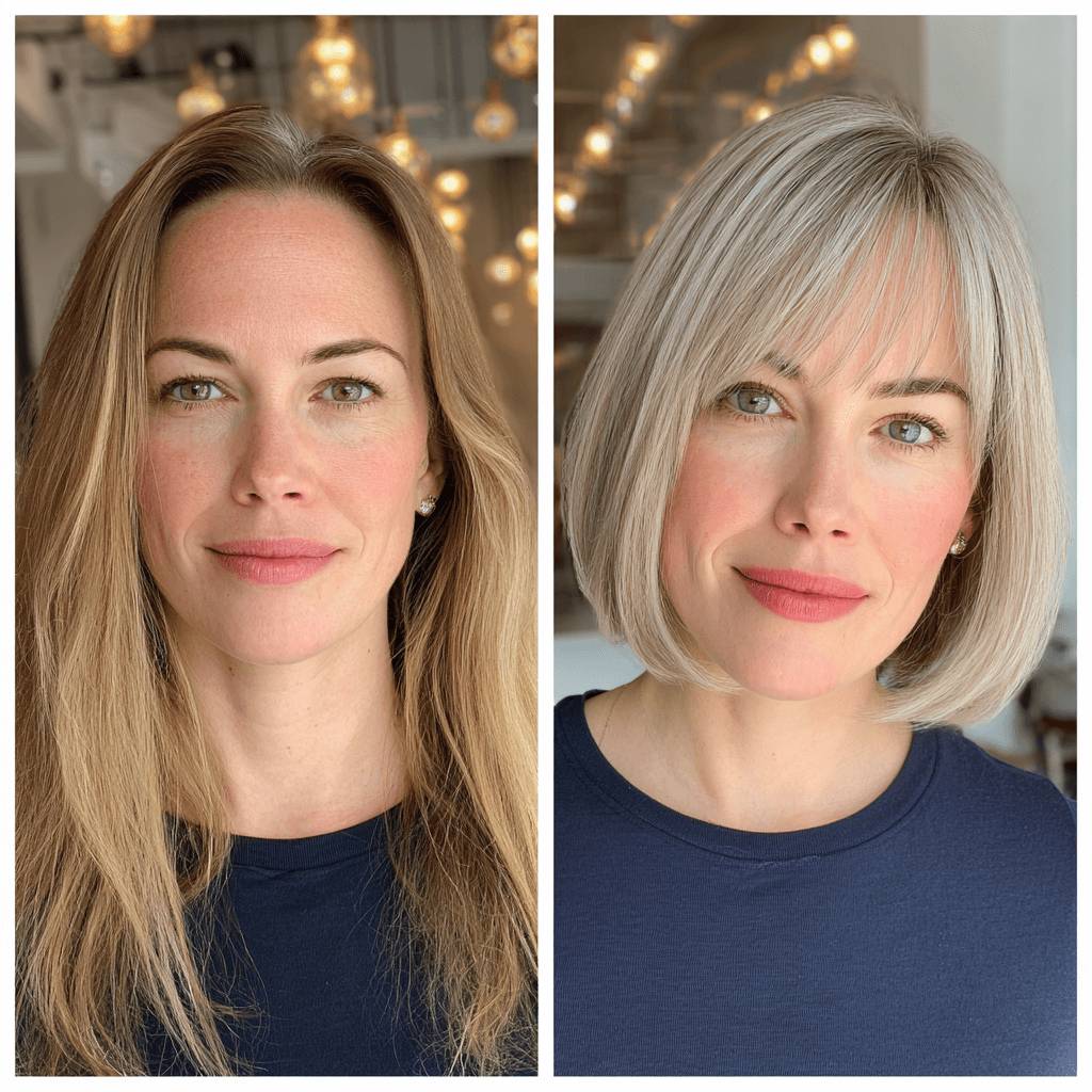 Stylish Blunt Bob with Soft Bangs