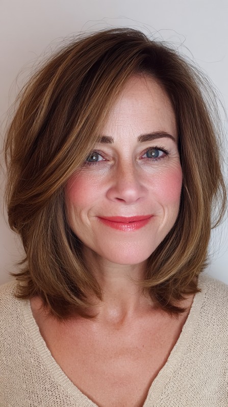 Textured Layered Cut with Soft Face-Framing Layers