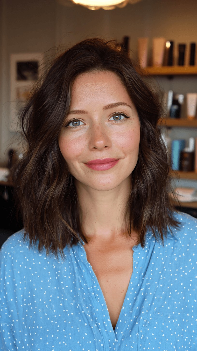 Textured Mid-Length Beachy Waves