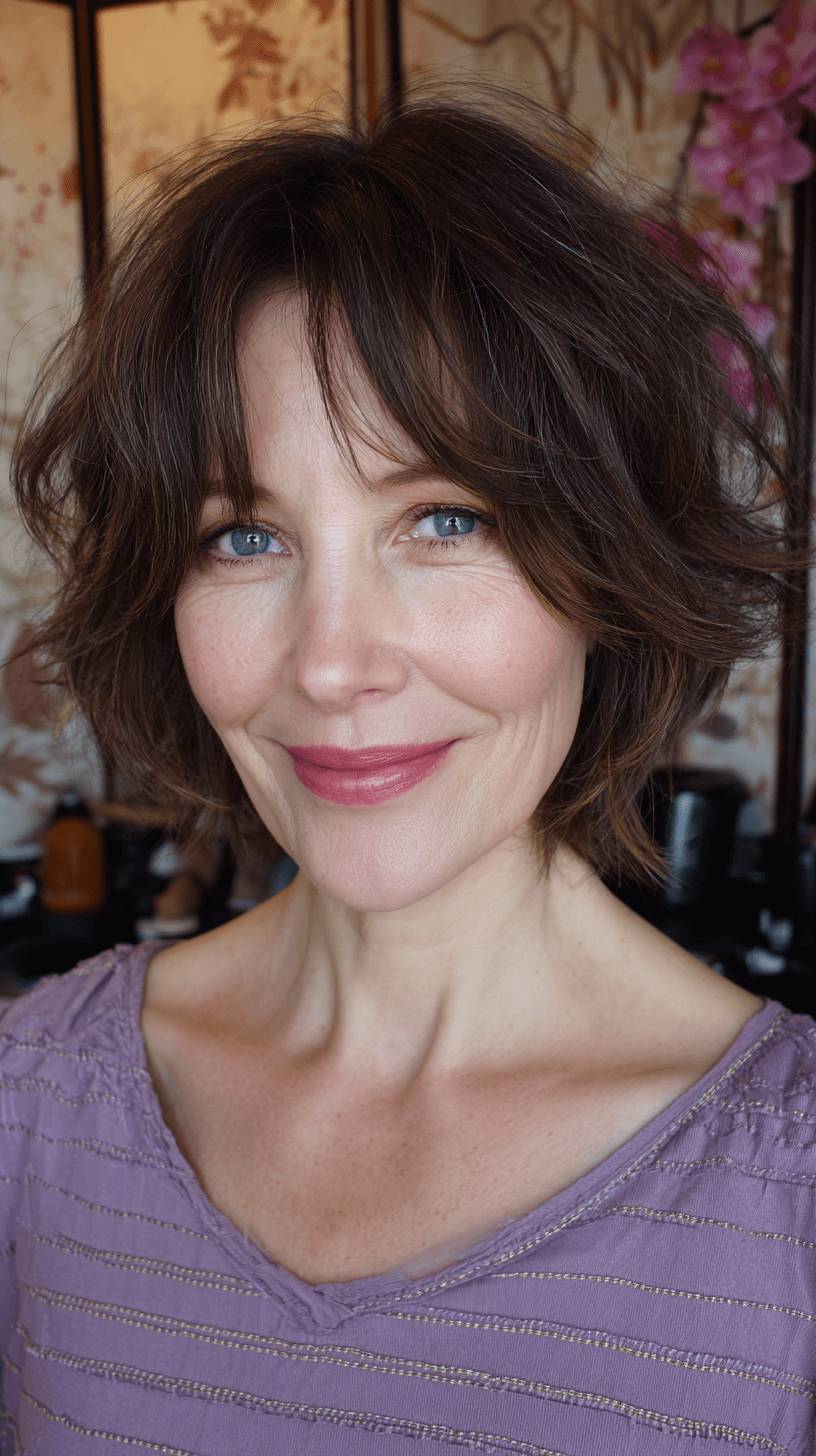 Textured Shaggy Bob with Soft Layers