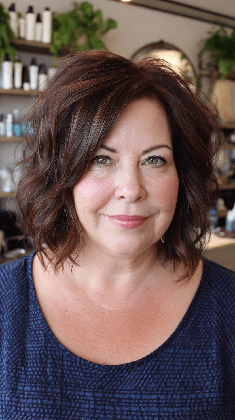 Textured Shaggy Bob with Subtle Layers