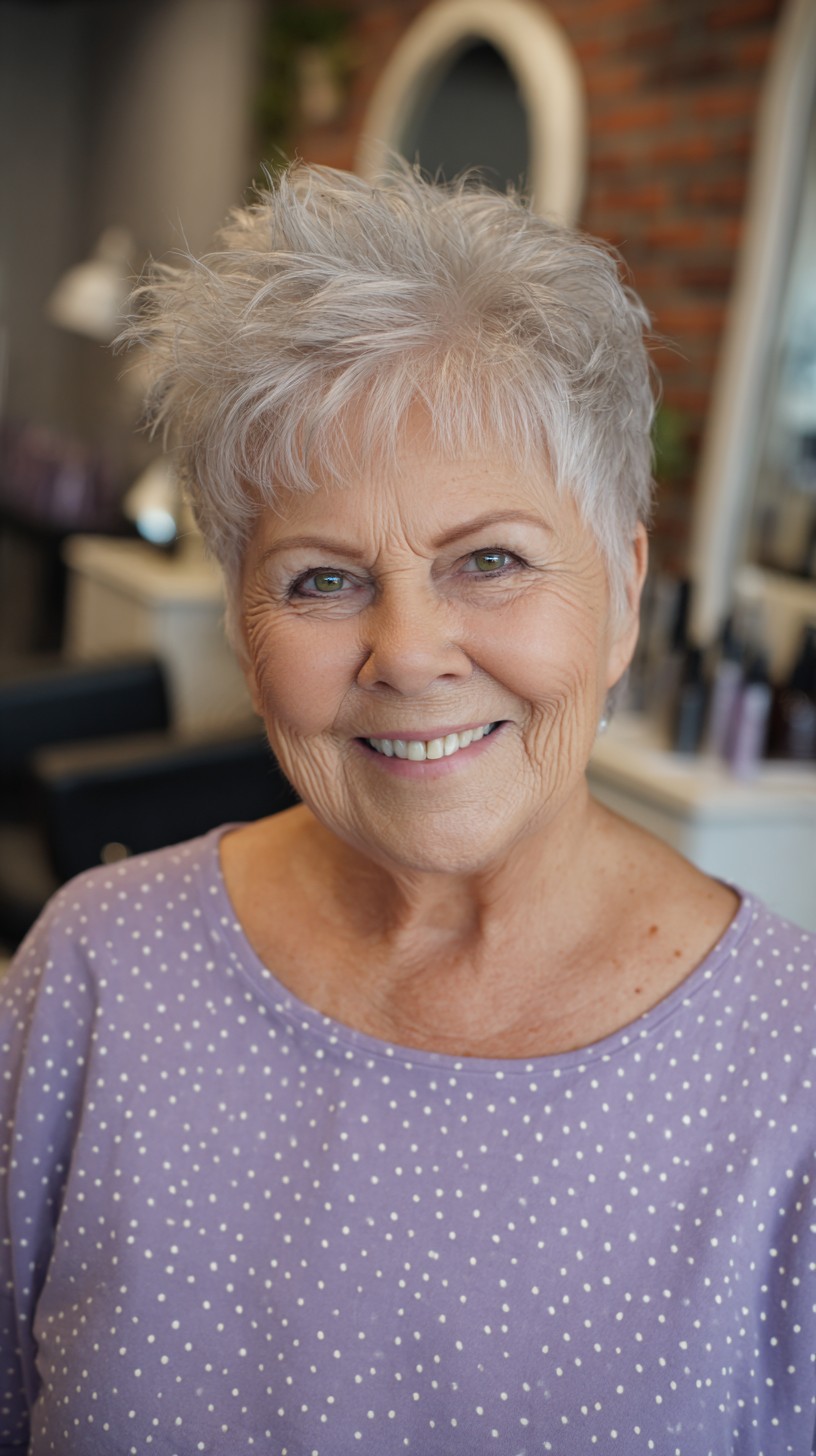 Textured Short Crop with Playful Volume