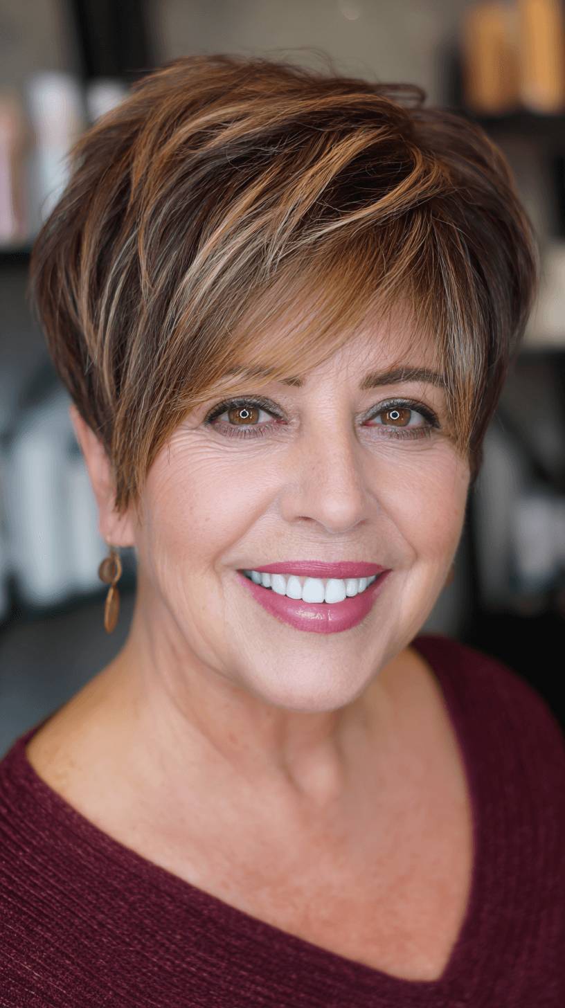 Textured Short Pixie with Subtle Highlights