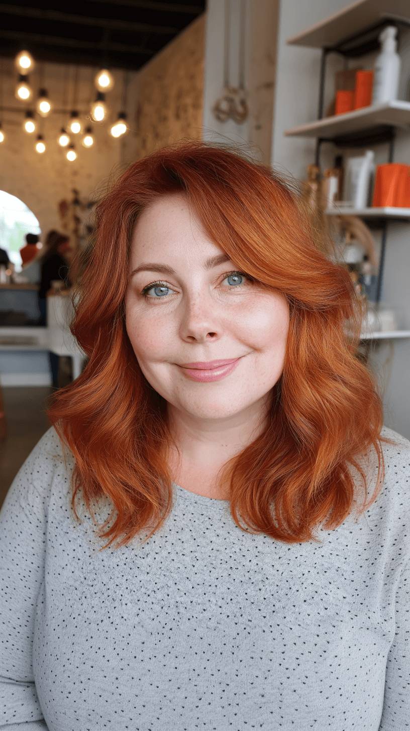 Warm Copper Waves with Subtle Layers