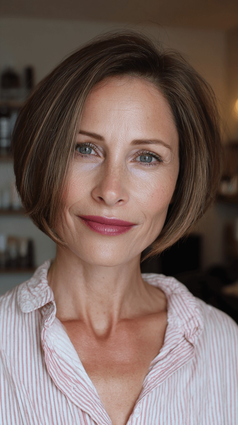 Chic Blunt Bob with Subtle Movement