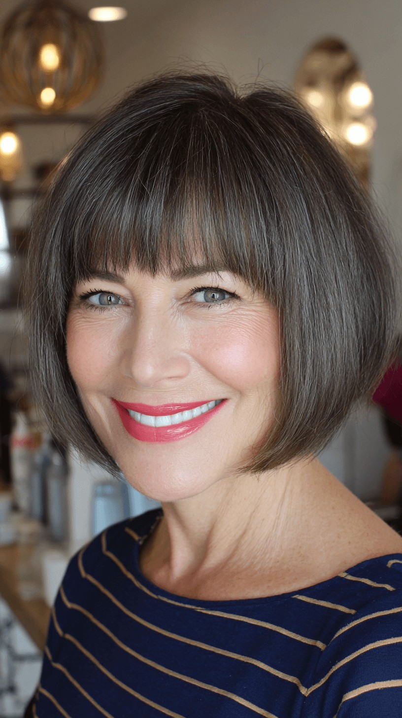 Chic Blunt Pageboy Bob with Subtle Layers